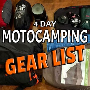 4 Day Motocamping Gear List