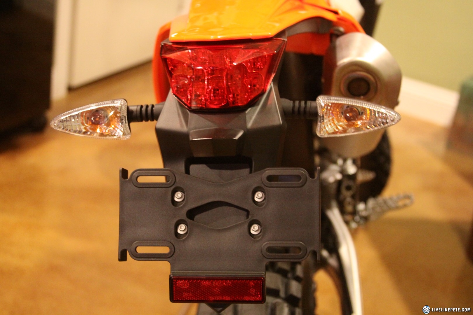 KTM Husqvarna Front Suspension Reflector Yellow Orange Curved EXC-F FE 500 501 
