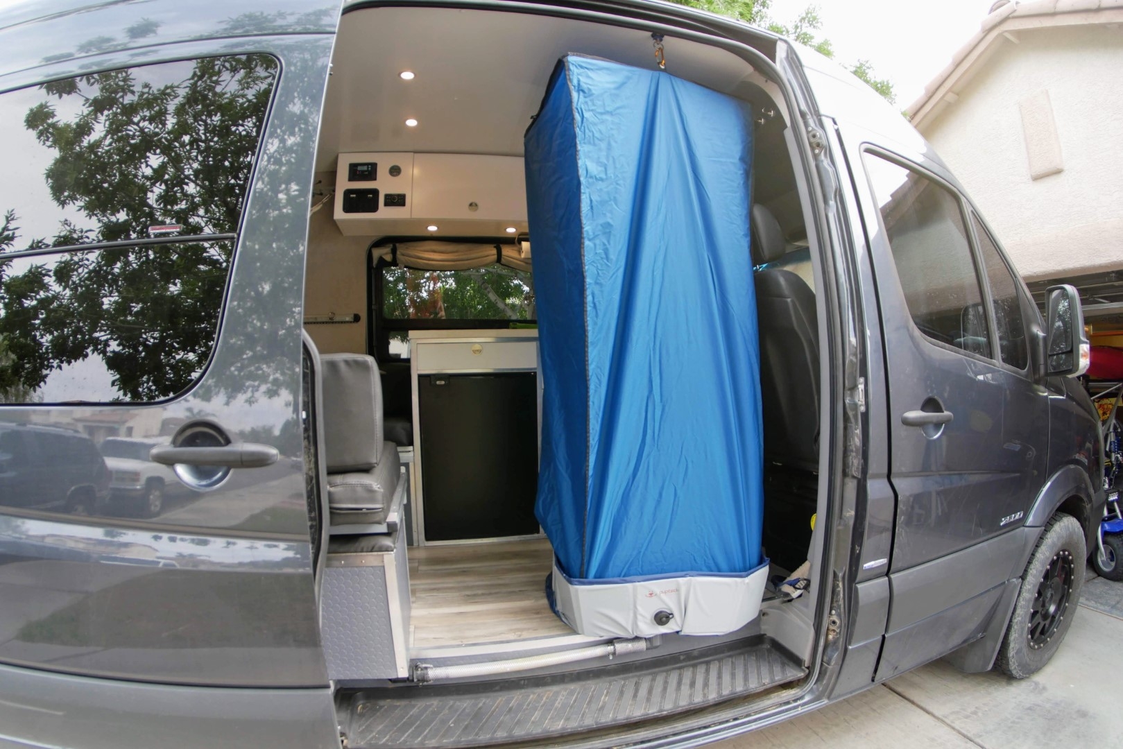 Sprinter Van Indoor Shower Enclosure & Pan: Portable and Easy