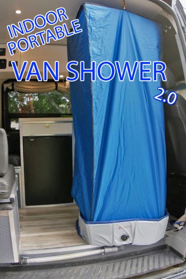 Sprinter Van Indoor Shower Enclosure, Camping Shower Curtain Diy